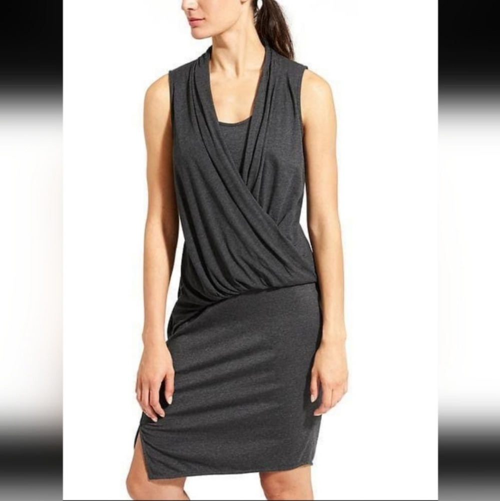 ATHLETA Duet Wrap Sporty Comfy Soft Dress Size Small